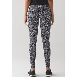 LULULEMON WUNDER UNDER PANT lll 28” FULL LENGTH ICED WAVE WHITE BLACK SIZE 4